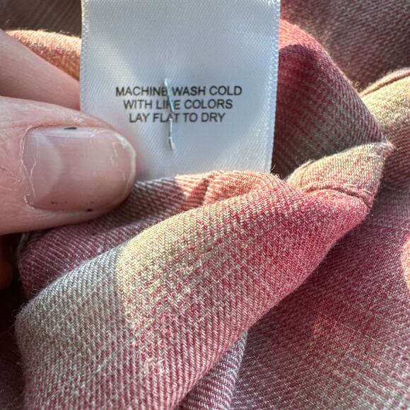 A SHIRT THING PENELOPE PLAID Ruffle Collar Long Sleeve Size Small - Picture 9 of 10